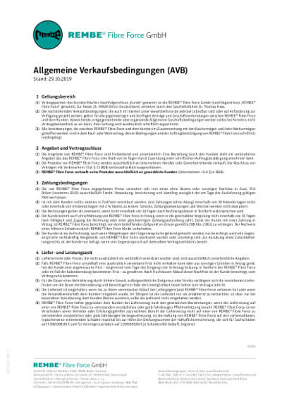 Allgemeine Verkaufsbedingungen